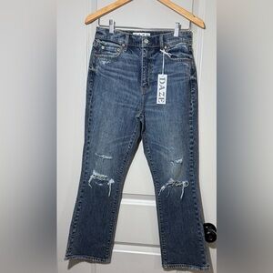 DAZE Denim Distressed Straight Leg Jeans Size 26 NWT Trendy